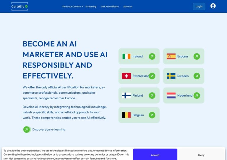 Website van Certaify, gemaakt door Website Remake