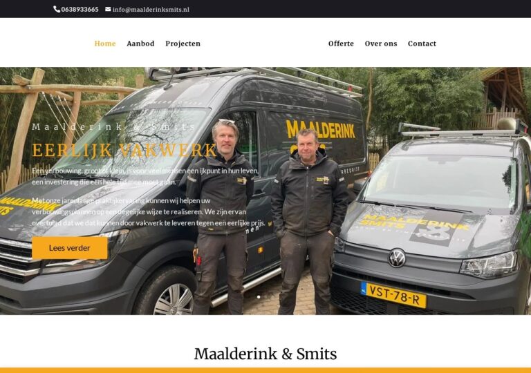 Website van Maalderink & Smits in Gemeente Brummen, gemaakt door Website Remake