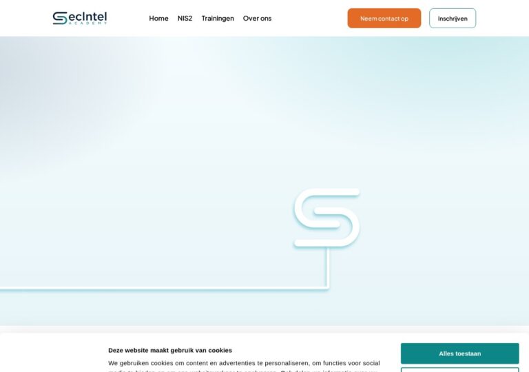 Website van SecIntel, gemaakt door Website Remake